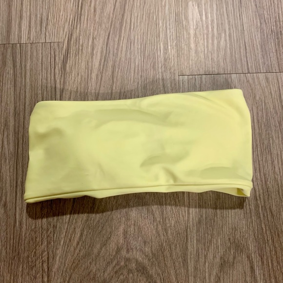 Light Yellow Bandeau Bikini Top - Picture 1 of 3